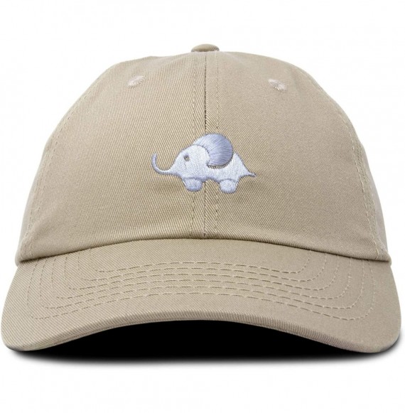 Baseball Caps Cute Elephant Hat Cotton Baseball Cap - Khaki - CS18LI2SLMR