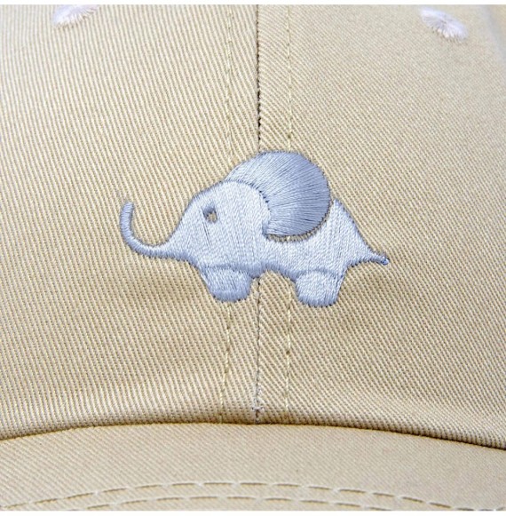 Baseball Caps Cute Elephant Hat Cotton Baseball Cap - Khaki - CS18LI2SLMR