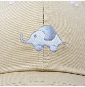 Baseball Caps Cute Elephant Hat Cotton Baseball Cap - Khaki - CS18LI2SLMR