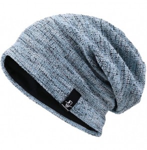 Skullies & Beanies Men's Oversize Slouch Beanie Slouchy Skullcap Large Baggy Hat - Multi-bluish - CU18AKU2XGM