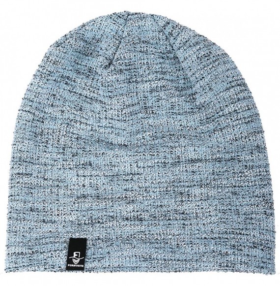 Skullies & Beanies Men's Oversize Slouch Beanie Slouchy Skullcap Large Baggy Hat - Multi-bluish - CU18AKU2XGM