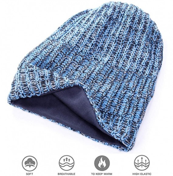 Skullies & Beanies Mens Oversized Knit Cap Womens Slouchy Beanie Summer Winter Hat B754 - B102-bright Blue - C2192ETNO92