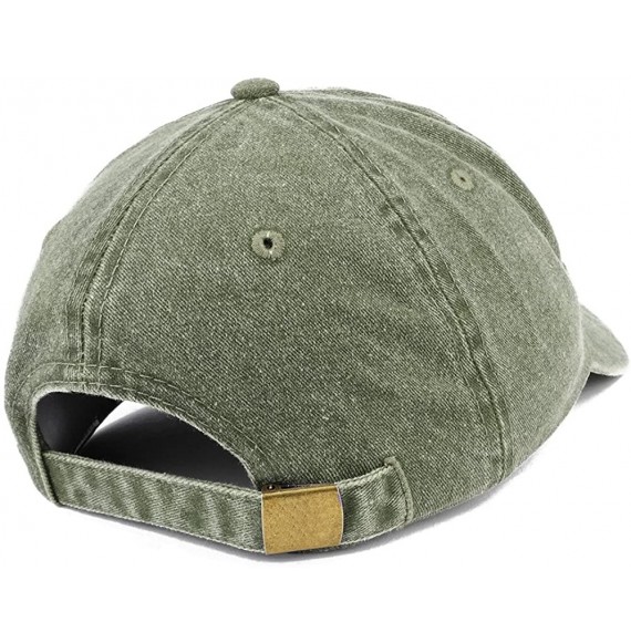 Baseball Caps WTF America Embroidered Washed Cotton Adjustable Cap - Olive - CX185LTSR9Z