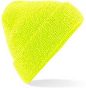 Skullies & Beanies Unisex Reflective Beanie - Fluorescent Yellow - CZ188LZ9NRG