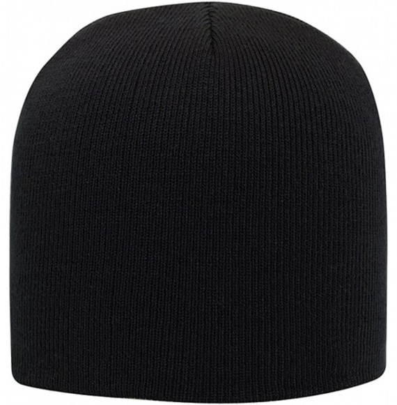 Skullies & Beanies Ultra Soft Acrylic Knit Solid Color Beanies- 8 - Black - C611U5JRSCL