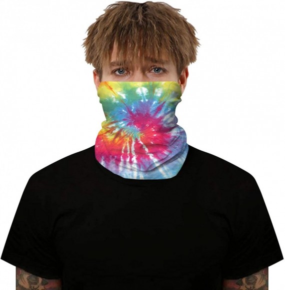 Balaclavas Seamless Bandanas Balaclava Face Mask Neck Gaiter Tie Dye Print for Men Women - Tie Dye - CA197W9KXCD