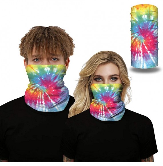 Balaclavas Seamless Bandanas Balaclava Face Mask Neck Gaiter Tie Dye Print for Men Women - Tie Dye - CA197W9KXCD