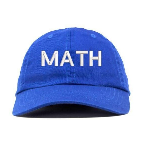 Baseball Caps Math Make America Think Harder Embroidered Low Profile Soft Crown Unisex Baseball Dad Hat - Royal - CF19343R6HU