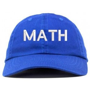 Baseball Caps Math Make America Think Harder Embroidered Low Profile Soft Crown Unisex Baseball Dad Hat - Royal - CF19343R6HU