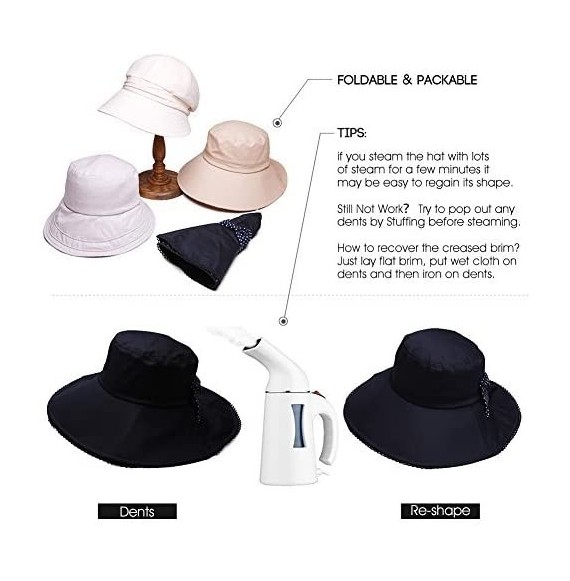 Sun Hats UV Protection Sun Hats Packable Summer Hat Women w/Ponytail Chin Strap 55-61CM - 69053_black - CG18TM08WS5