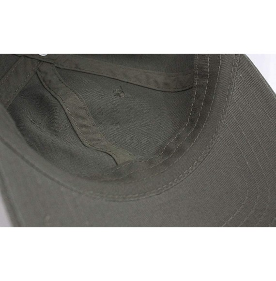 Baseball Caps Classic Washed Cotton Twill Low Profile Adjustable Baseball Cap - Olive Green - C3128GCV6A7