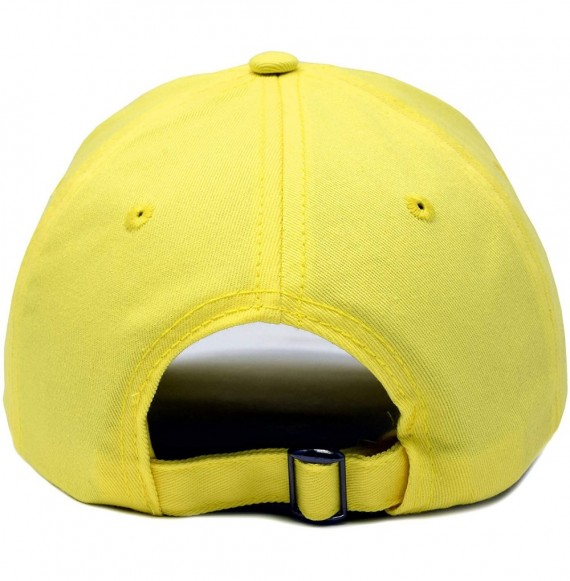 Baseball Caps Initial Hat Letter B Womens Baseball Cap Monogram Cursive Embroidered - Minion Yellow - CG18TTNIC4A