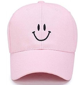 Baseball Caps Men Women Sun Caps Smiling Embroidered Baseball Cap Adorable Dad Hat Adjustable Hat Fishing Unisex-Teens - Pink...