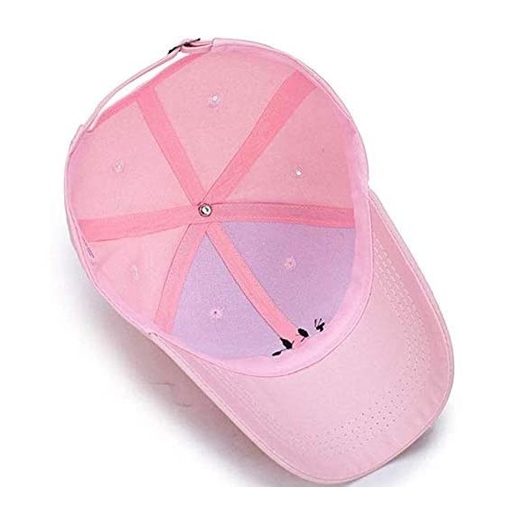 Baseball Caps Men Women Sun Caps Smiling Embroidered Baseball Cap Adorable Dad Hat Adjustable Hat Fishing Unisex-Teens - Pink...