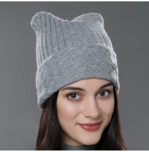 Skullies & Beanies Womens Autumn Knit Wool Hat Winter Unisex Beanie Cap Multicolor - Light Gray - CG12N2H40R7