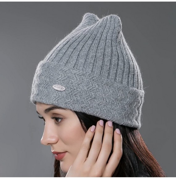 Skullies & Beanies Womens Autumn Knit Wool Hat Winter Unisex Beanie Cap Multicolor - Light Gray - CG12N2H40R7