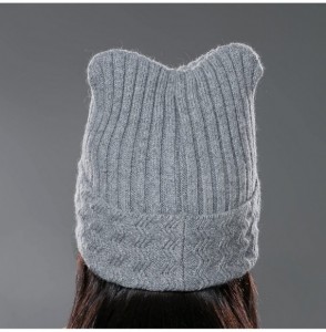 Skullies & Beanies Womens Autumn Knit Wool Hat Winter Unisex Beanie Cap Multicolor - Light Gray - CG12N2H40R7