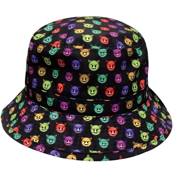 Bucket Hats Unisex Microfiber Patterned Bucket Hats - Multi Design - 1270 Black - CC12BJKPTZR