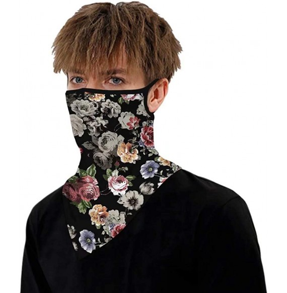 Balaclavas Face Scarf Bandana Ear Loops Face Mask Rave Balaclava Men Women Neck Gaiters Dust Wind Motorcycle Mask Headwear - ...