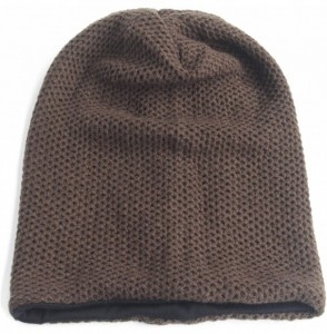 Skullies & Beanies Unisex Adult Winter Warm Slouch Beanie Long Baggy Skull Cap Stretchy Knit Hat Oversized - Brown - CL12910PTUH