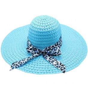 Sun Hats Beach Cap Women Print Two-Side Big Brim Straw Hat Sun Floppy Wide Brim Hats - Orange - CG18QKRTKOM