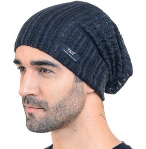 Skullies & Beanies Men Slouch Hollow Beanie Thin Summer Cap Skullcap B018h - 018s-black1 - C418S798YEX