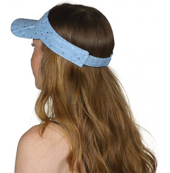 Skullies & Beanies Glitter Sequin Visor Hat - Sky Blue - C311V7THQVB