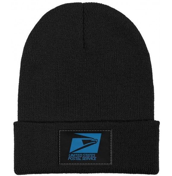 Skullies & Beanies Adult Stretchy Solid Color Knit Beanies Hats USPS-United-States-Postal-Service-Logo-Headwear for Mens Wome...