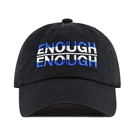 Baseball Caps Never Again & Enough School Walk Out & Gun Control Embroidered Cotton Baseball Cap Hat - Enough-black2 - CO18CI...