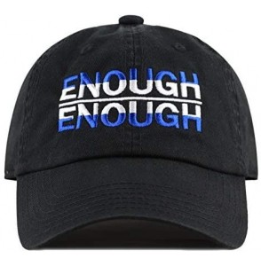 Baseball Caps Never Again & Enough School Walk Out & Gun Control Embroidered Cotton Baseball Cap Hat - Enough-black2 - CO18CI...