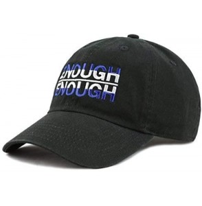 Baseball Caps Never Again & Enough School Walk Out & Gun Control Embroidered Cotton Baseball Cap Hat - Enough-black2 - CO18CI...