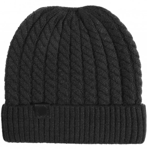 Skullies & Beanies Merino Wool Knitted Bun Beanie - Women Hat Cap with Cute Pony Tail Hole - Pony Tail Hole (Black New) - CB1...