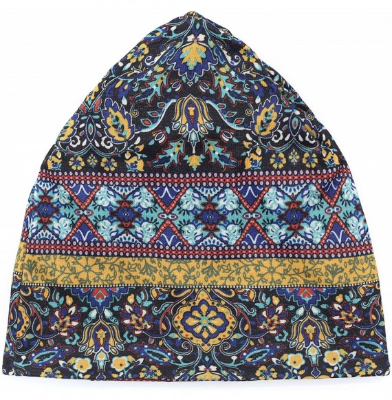 Skullies & Beanies Skullies Beanies Thin Bonnet Cap Autumn Casual Beanies Hat - 2 Pack Navy & Orange - CX18ORCAKHR