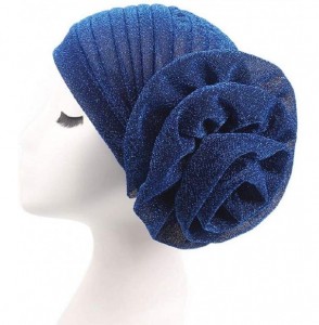 Skullies & Beanies Cancer Chemo Hat Flower Beanie Scarf Ethnic Cloth Print Turban Bonnet India Hat Handwear - C---blue - CJ18...