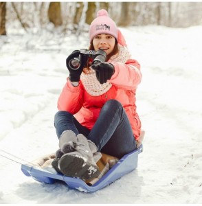 Skullies & Beanies Winter Pom Pom Beanie Men & Women Siberian Mom Husky Dog Pet Embroidery 1 Size - Black - CX18A0E9438