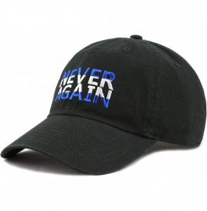 Baseball Caps Never Again & Enough School Walk Out & Gun Control Embroidered Cotton Baseball Cap Hat - Never Again-black - CJ...