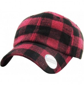 Baseball Caps Casual Lumberjack Plaid Suede Corduroy PU Melange Cap Dad Hat 6 Panel Baseball Classic Adjustable Soft - C0184L...