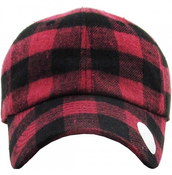 Baseball Caps Casual Lumberjack Plaid Suede Corduroy PU Melange Cap Dad Hat 6 Panel Baseball Classic Adjustable Soft - C0184L...