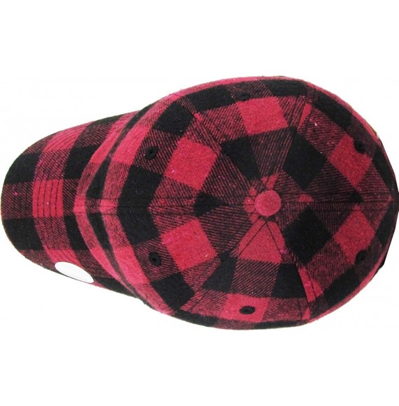 Baseball Caps Casual Lumberjack Plaid Suede Corduroy PU Melange Cap Dad Hat 6 Panel Baseball Classic Adjustable Soft - C0184L...