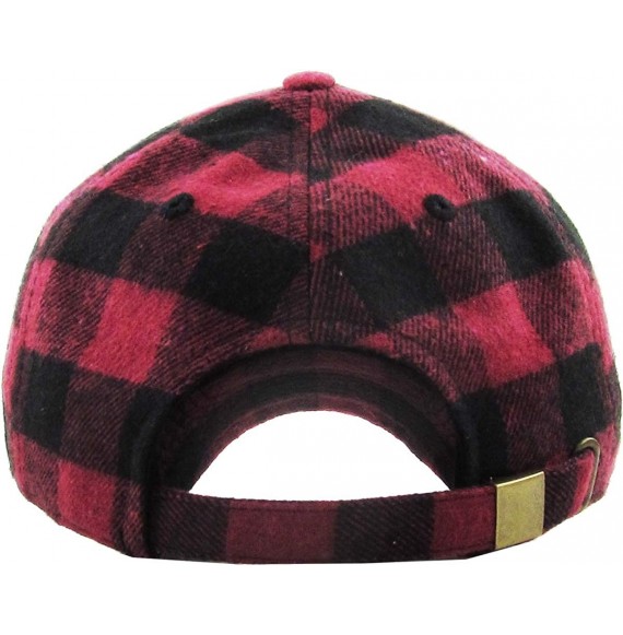 Baseball Caps Casual Lumberjack Plaid Suede Corduroy PU Melange Cap Dad Hat 6 Panel Baseball Classic Adjustable Soft - C0184L...