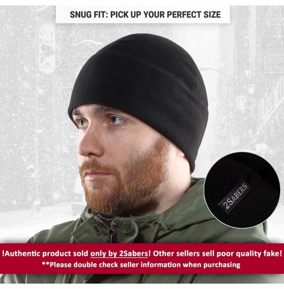 Skullies & Beanies Fleece Winter Warm Watch Cap - Mens - Army Military Tactical Skull Beanie Hat - Black - C418I4H4QRT