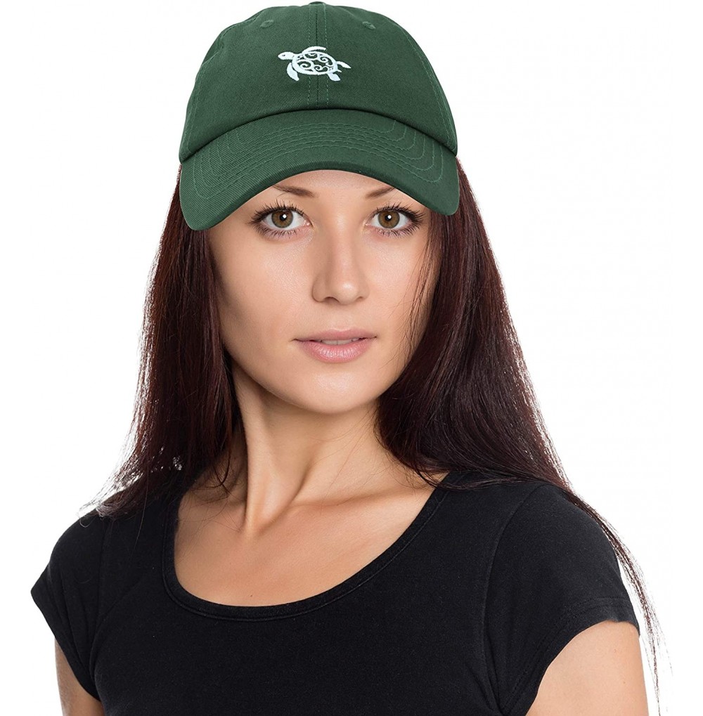 Turtle Hat Nature Womens Baseball Cap - Dark Green - CI18M9T45EC