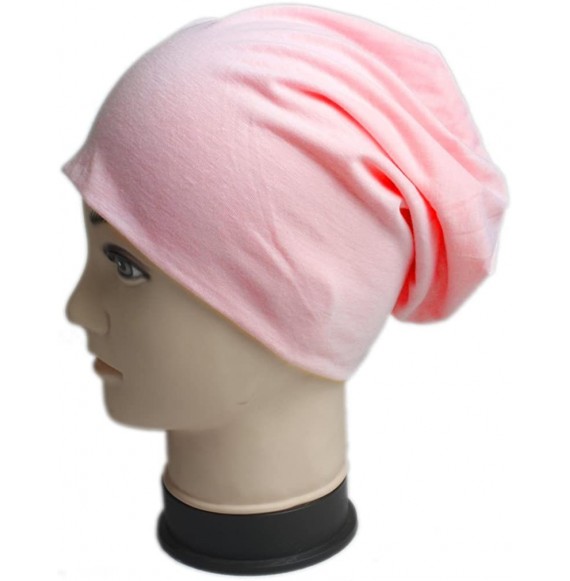 Skullies & Beanies Unisex Oversized Ski Slouch Hat Baggy Slouchy Stretch Beanies Skull Cap - Pale Pink - CN1840OIXH4