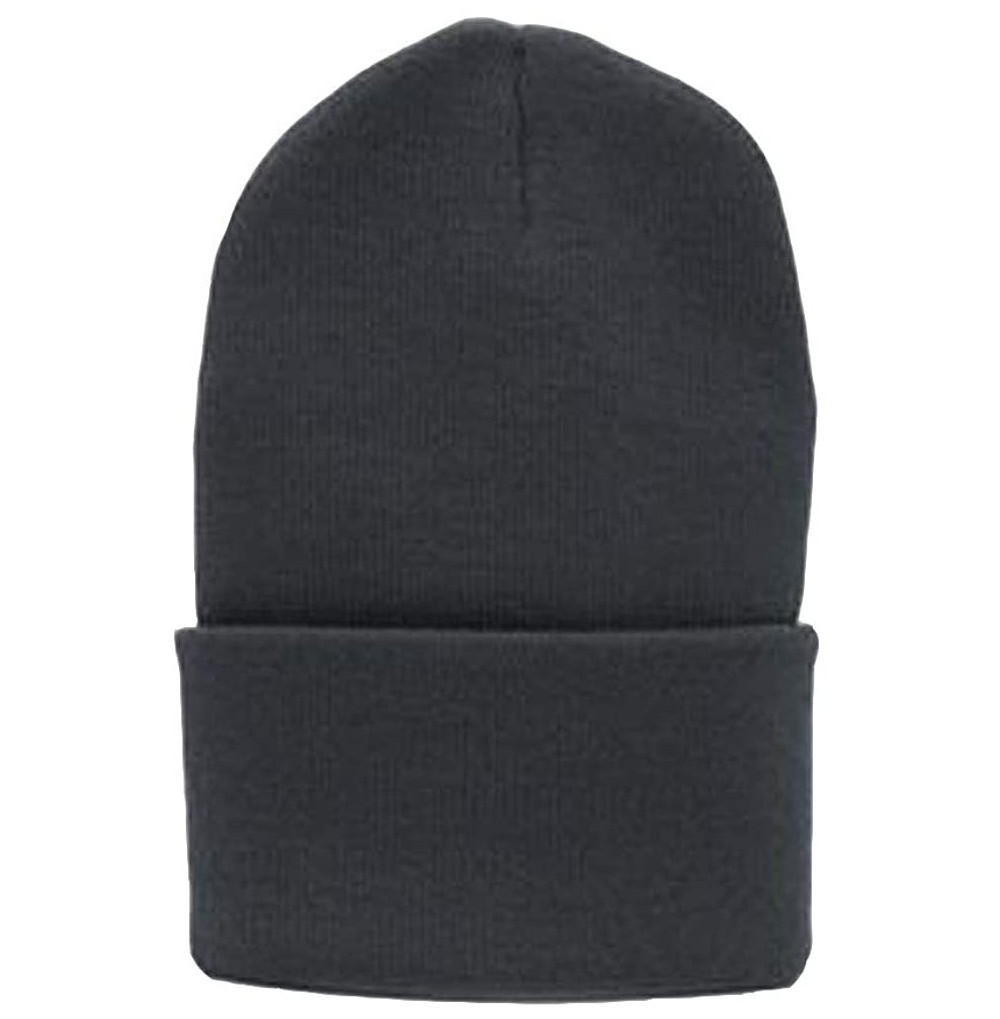 Skullies & Beanies Solid Winter Long Beanie (Comes in Many - Black - CQ112KEZ85N