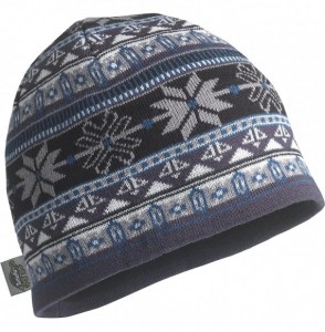 Skullies & Beanies Merino Wool Nordic Style Fleece Lined Knit Beanie - Lars Black - C811CXBHR4X