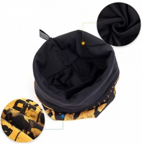 Skullies & Beanies Mens Printed Skull Caps Summer Hip Beanies for Women B411 - Yellow - C818ZKD79ME