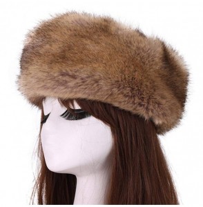 Cold Weather Headbands Women's Faux Fur Headband Winter Earwarmer Earmuff with Stretch-Brown3 - Brown3 - CB18L69R6Z5