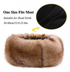 Cold Weather Headbands Women's Faux Fur Headband Winter Earwarmer Earmuff with Stretch-Brown3 - Brown3 - CB18L69R6Z5