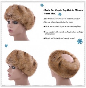 Cold Weather Headbands Women's Faux Fur Headband Winter Earwarmer Earmuff with Stretch-Brown3 - Brown3 - CB18L69R6Z5