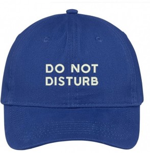 Baseball Caps Do Not Disturb Embroidered Soft Low Profile Adjustable Cotton Cap - Royal - CM12O51MR4H